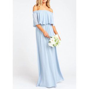 Show Me Your Mumu Womens Off-The-Shoulder Bridesmaid Hacienda Maxi Dress Medium
